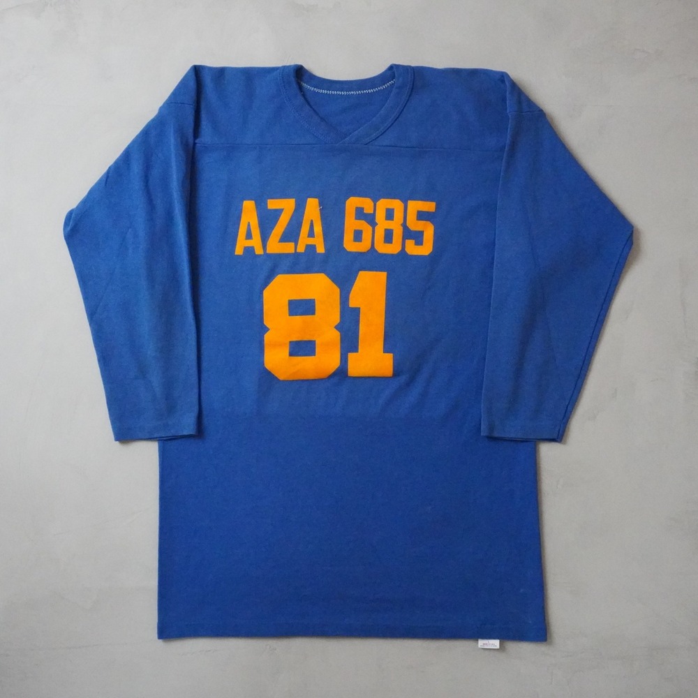 Vintage Russell Athletic Jersey L Mens 80s Blue Orange AZA 685 81 G. MESS USA
